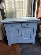 Blauw kastje met lades en deuren, Ophalen, Minder dan 50 cm, Gebruikt, Minder dan 25 cm