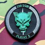 Patch RNLAF 298 SQN Flight 5, Verzamelen, Verzenden, Luchtmacht, Nederland, Embleem of Badge