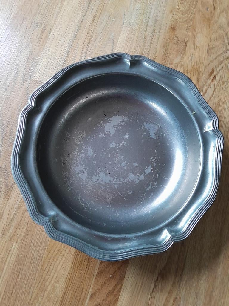 Schaal 90% Tin Bravo ~ vintage brocante, Antiek en Kunst, Ophalen of Verzenden