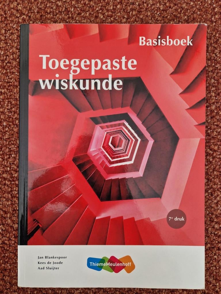 Studieboek Toegepaste Wiskunde - Zo goed als nieuw, Boeken, Studieboeken en Cursussen, Ophalen of Verzenden, Beta, Zo goed als nieuw