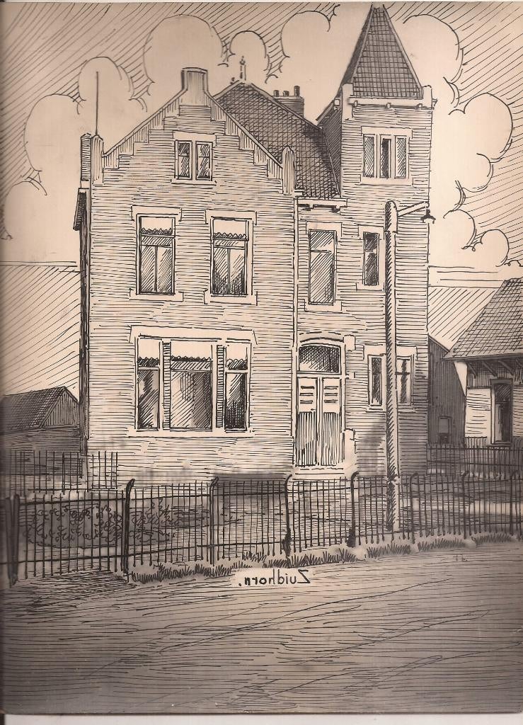 Zuidhorn Groningen Villa 1948 tekening Sievers, Ophalen of Verzenden