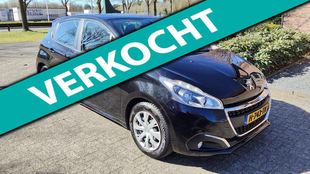 Peugeot 208 1.2 5Drs.,Zwart , Stoelverw. ,D.Riem = vervangen, Auto's, Voorwielaandrijving, Stof, 1199 cc, 82 pk