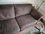 Mooie bruine stoffen bank, Huis en Inrichting, Banken | Bankstellen, Ophalen, Gebruikt, 75 tot 100 cm