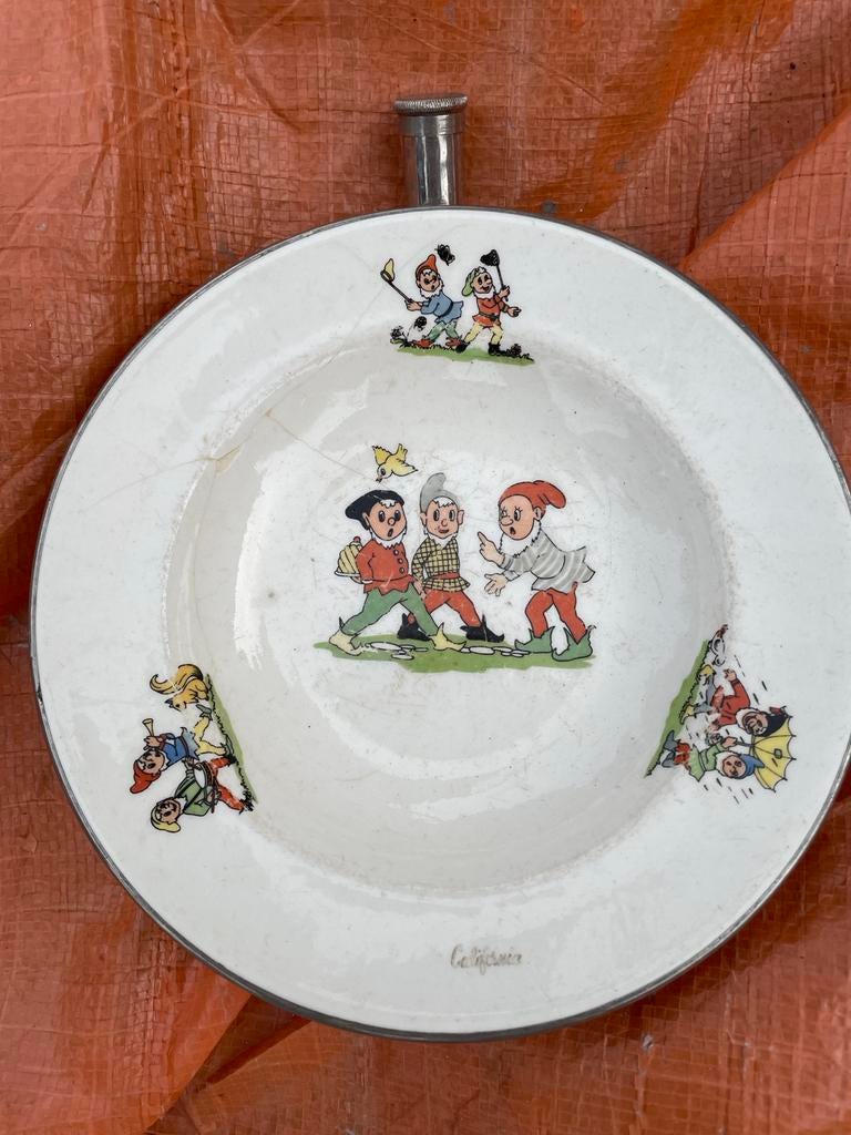 Vintage kinderbordje met kabouters - Jaren '50, Ophalen of Verzenden
