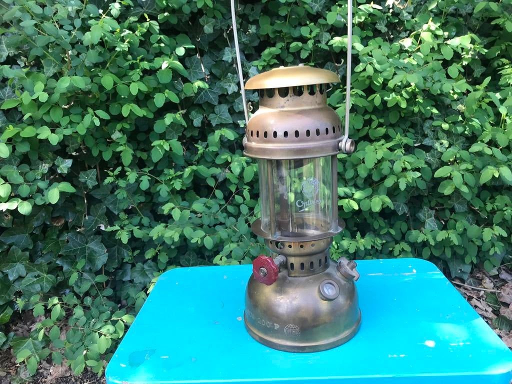 Optimus Messing stormlamp ex military, Ophalen of Verzenden