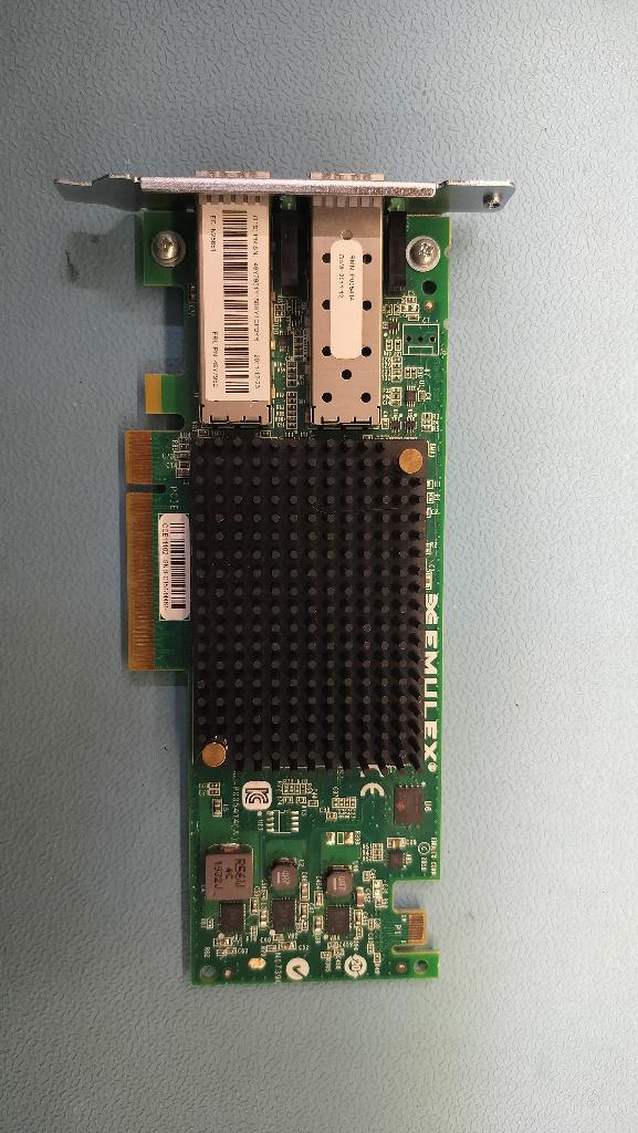 Emulex Dual SFP PCIe kaart - QNAP slotplaat, Ophalen of Verzenden, Zo goed als nieuw, Intern, Emulex