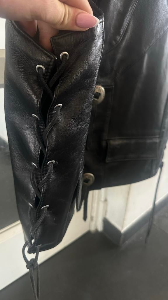 Harley Davidson Leren Vest Maat L - Zo goed als nieuw, Ophalen of Verzenden, Tweedehands, Heren, Overige typen