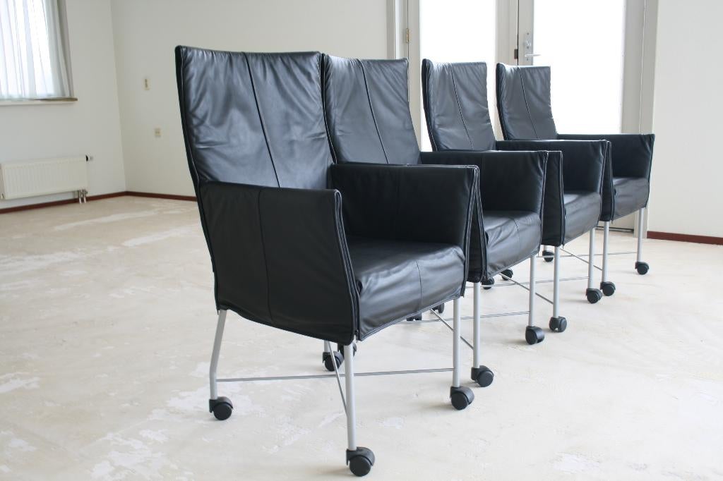 Te koop gevraagd! Originele Montis Chaplin leren hoezen., Ophalen of Verzenden, Zo goed als nieuw, Overige kleuren, Vijf, Zes of meer stoelen