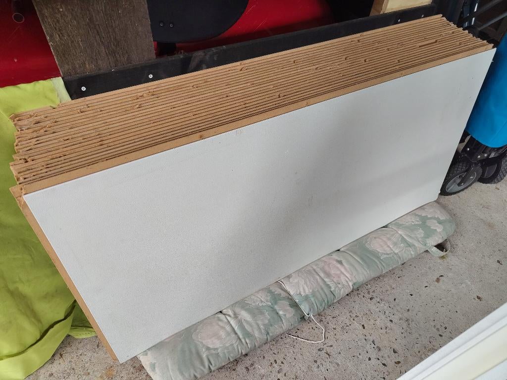 19m2 witte plafondplaten, mes en groef, gebruikt, Ophalen, Gebruikt, Overige materialen, Minder dan 20 mm