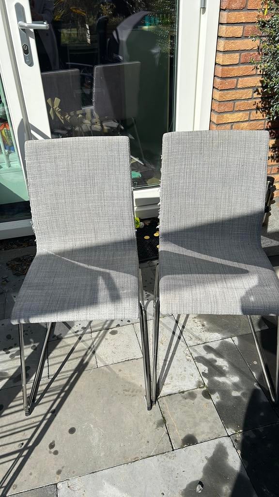 GRATIS 2 ikea stoelen (grijs), Ophalen, Gebruikt, Grijs