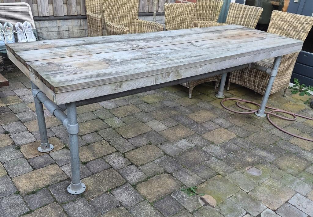 Tuintafel, Ophalen, Gebruikt, Rechthoekig, Hout