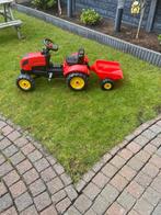 Rode traptractor met aanhanger, Kinderen en Baby's, Speelgoed | Buiten | Voertuigen en Loopfietsen, Ophalen