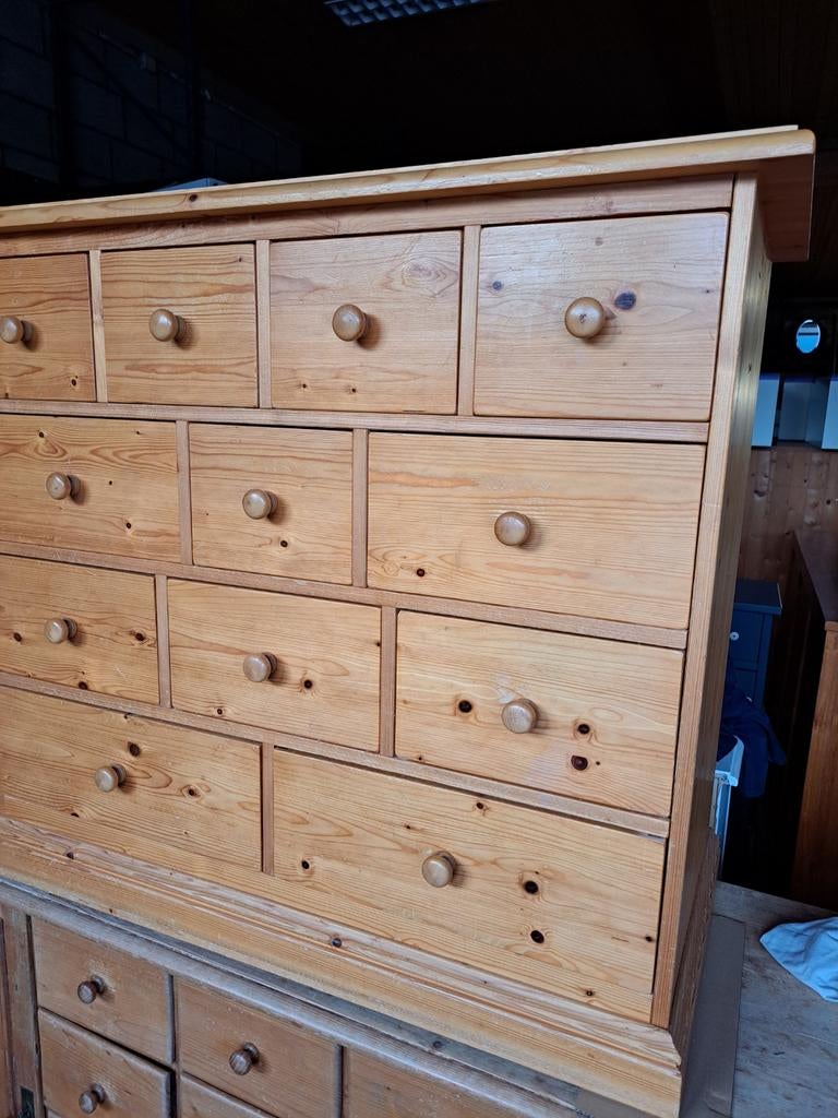 Grenen ladekast commode 12 lades, Ophalen, RoDeKo Volendam, R.kooij65@gmail.com, Gebruikt