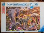 Afrikaanse dierenwereld 3000 stukjes puzzel, Ophalen of Verzenden, Meer dan 1500 stukjes, Zo goed als nieuw