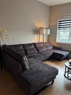 Grote hoekbank met chaise longue, donkergrijs, Ophalen, Zo goed als nieuw, Stof