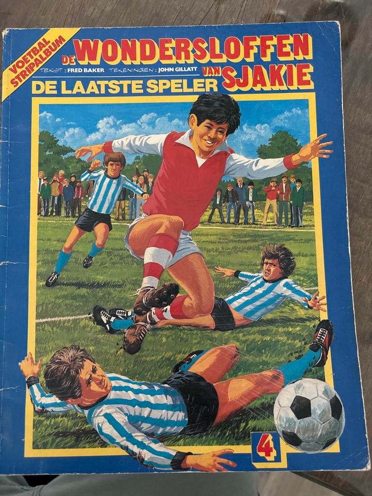 Voetbal Stripalbum: De Wondersloffen van Sjakie, Boeken, Eén stripboek, Ophalen, Gelezen