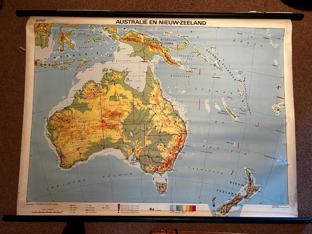 Australië en Nieuw Zeeland, Antiek en Kunst, Ophalen of Verzenden, Aardrijkskunde