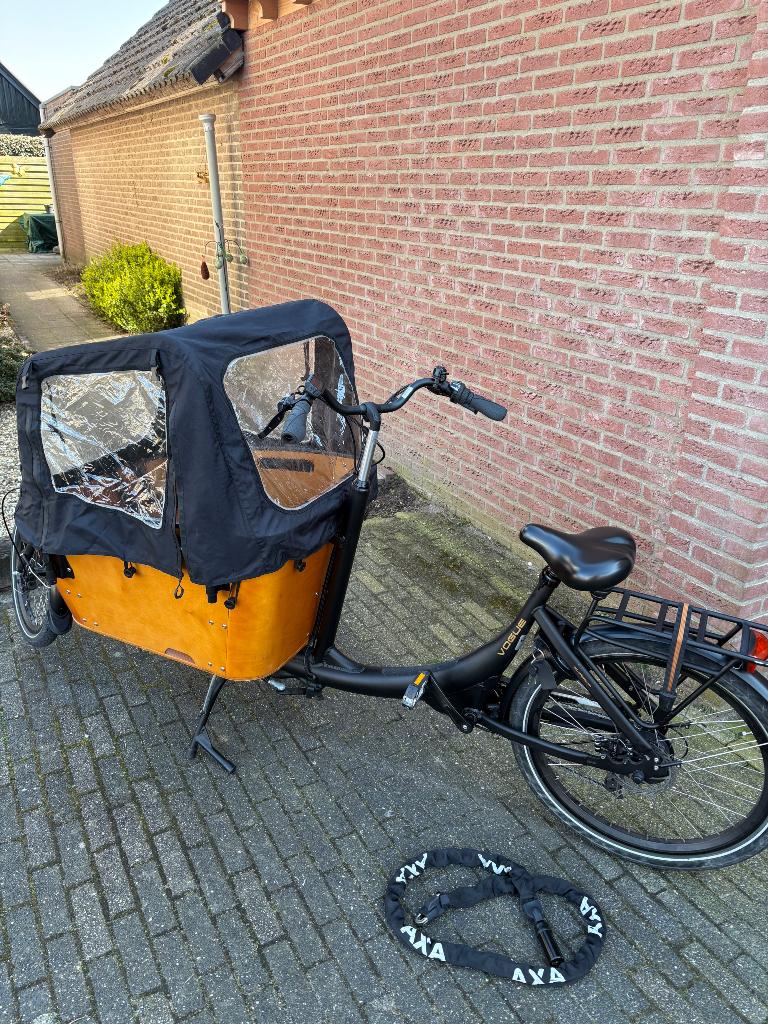 Bakfiets vogue, Fietsen en Brommers, Fietsen | Bakfietsen, Gebruikt, Overige merken, 4 kinderen of meer, Elektrisch, Huif, Ophalen of Verzenden