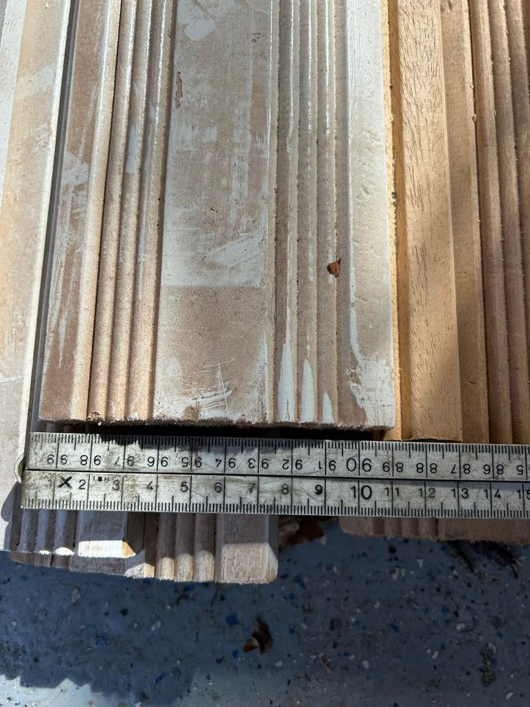 Koplat/architraaf 425,5 cm lang, 11 cm breed, 2 cm dik, Doe-het-zelf en Verbouw, Ophalen, Gebruikt, Minder dan 25 mm, Plank
