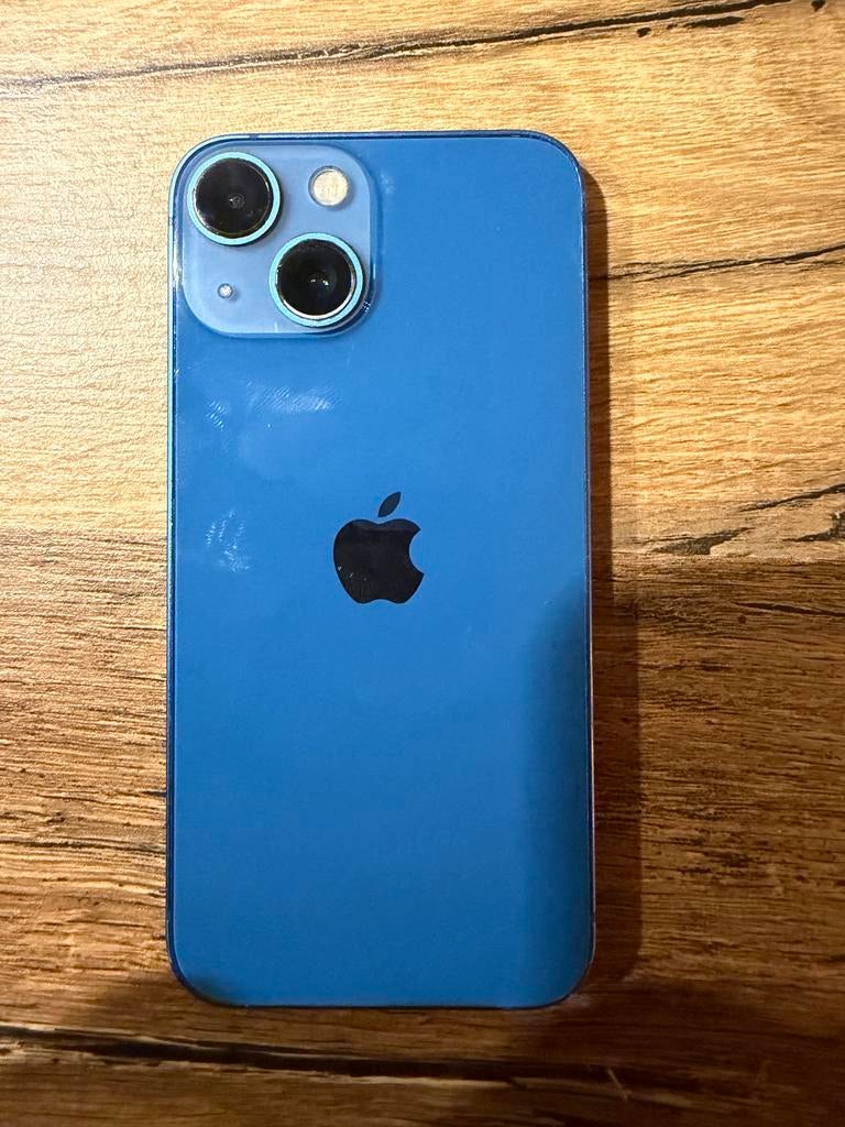iPhone 13 mini 128 GB Blauw - Krasvrij, Ophalen, 128 GB, Blauw, Zo goed als nieuw