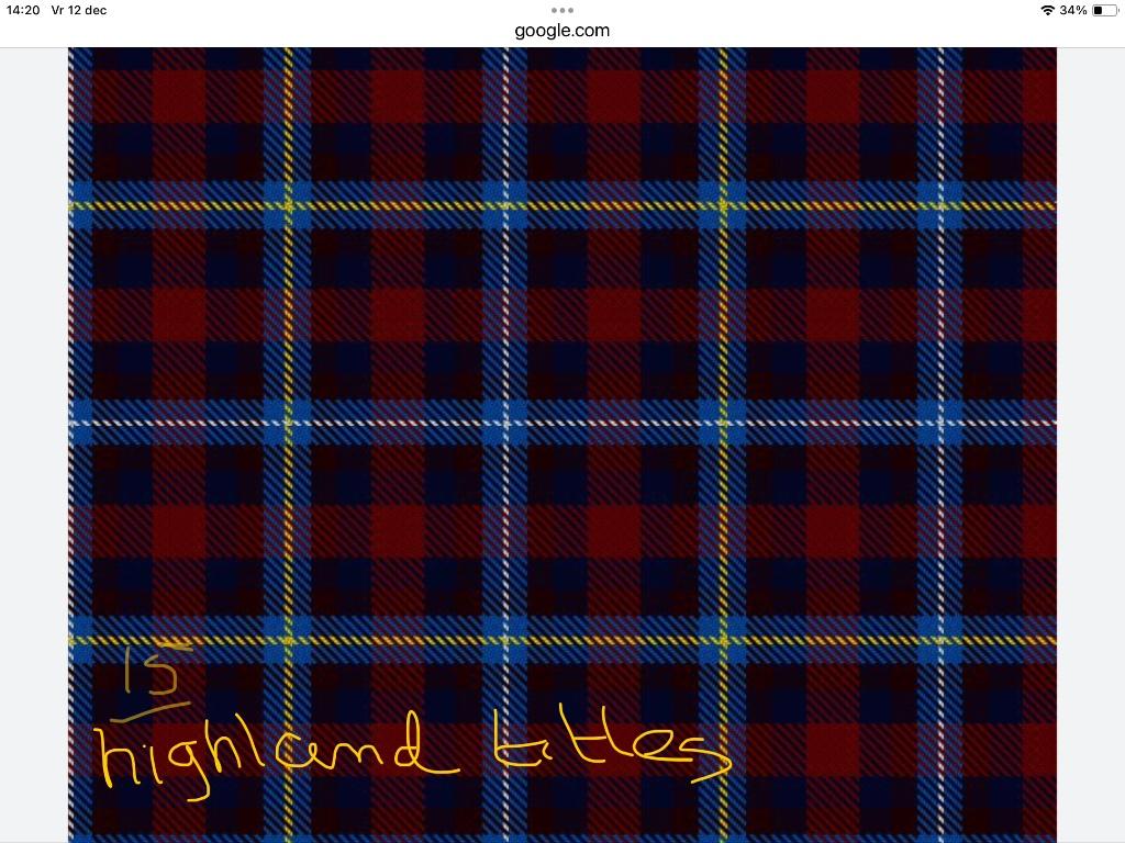 Schotse Tartan Highland Titles Highland Titles Tartan Wol, Wol, Overige kleuren, 120 cm of meer, Ophalen of Verzenden