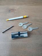 Cilinderslot 40/40 met 3 sleutels, Ophalen of Verzenden, Nieuw, Rvs, Slot