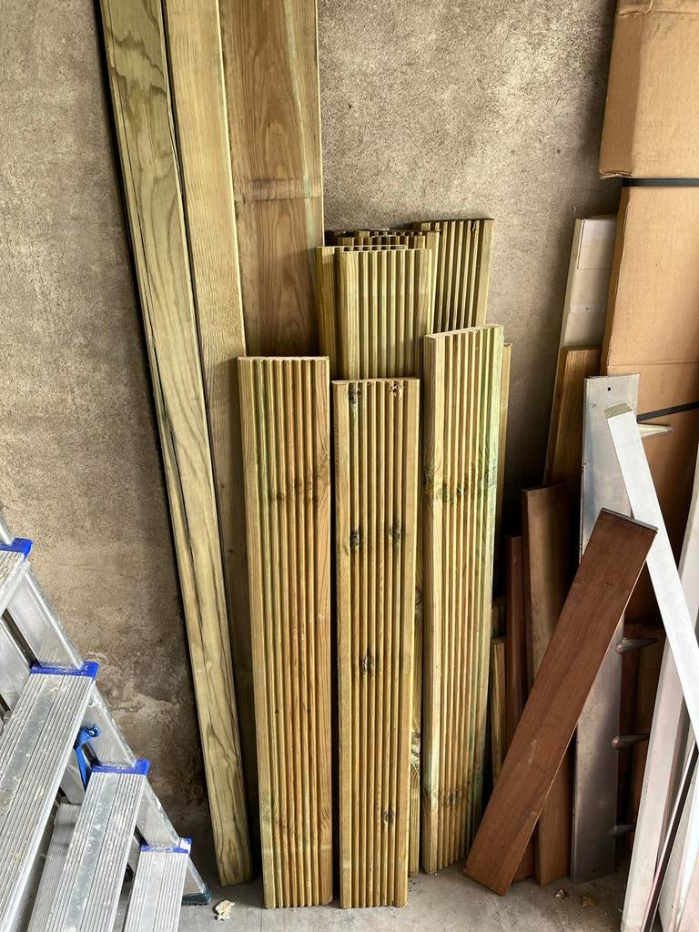 Geïmpregneerde grenen vlonderplanken, Ophalen, Nieuw, Hout