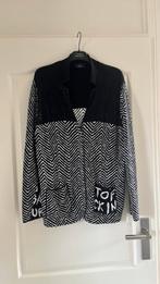 Monari vestje/jasje xl zwart met wit, Kleding | Dames, Truien en Vesten, Ophalen of Verzenden, Zo goed als nieuw, Maat 46/48 (XL) of groter