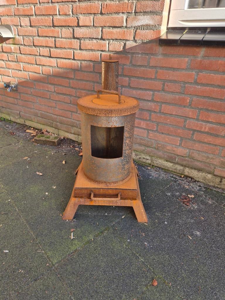 Zelfgemaakte tuinhaard/kachel van cortenstaal, Ophalen