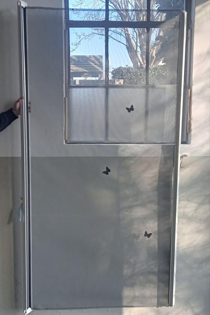 Hamstra deurhor rolhordeur wit ca 215x115 cm, Ophalen, Gebruikt