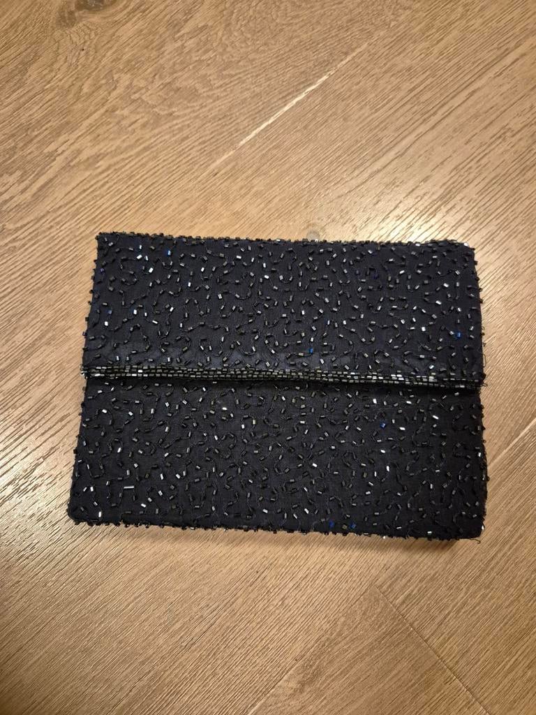 Donkerblauw avondtasje, Ophalen of Verzenden, Zo goed als nieuw, Blauw, Avondtasje
