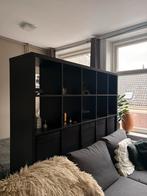 Ikea Kallax kast 182x182 cm met 10 zwarte dozen, Ophalen, Zo goed als nieuw