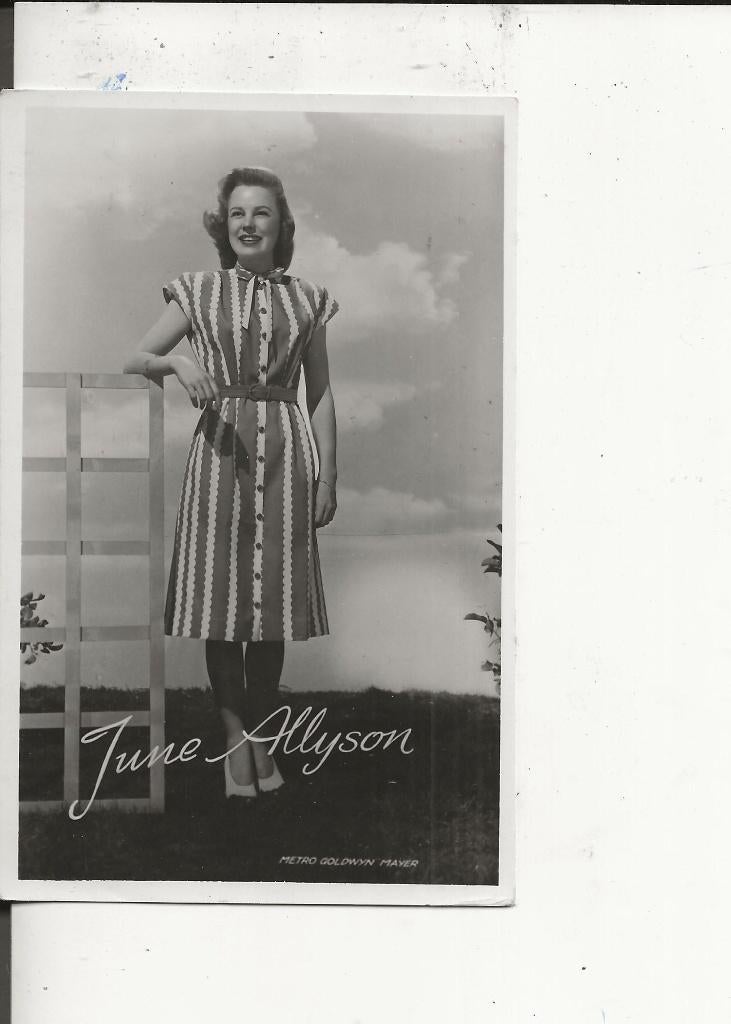 June Allyson  Metro Goldwyn Mayer, Verzamelen, Ophalen of Verzenden, 1940 tot 1960, Ongelopen, Sterren en Beroemdheden
