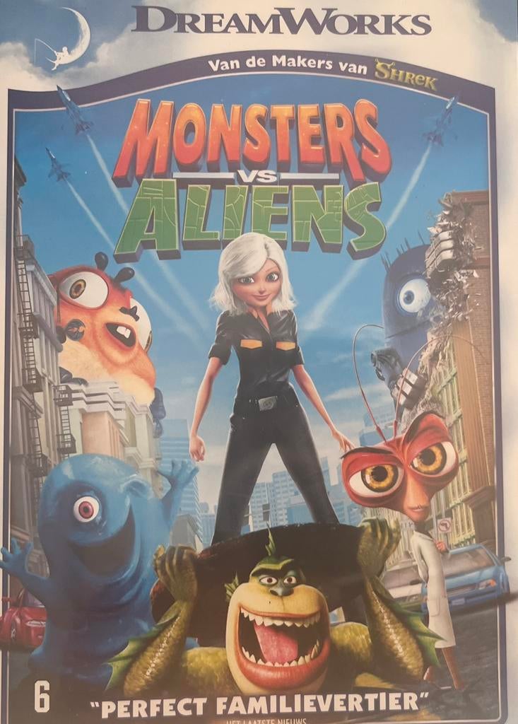 DVD Monsters vs aliens, Alle leeftijden, Ophalen of Verzenden, Zo goed als nieuw, Amerikaans