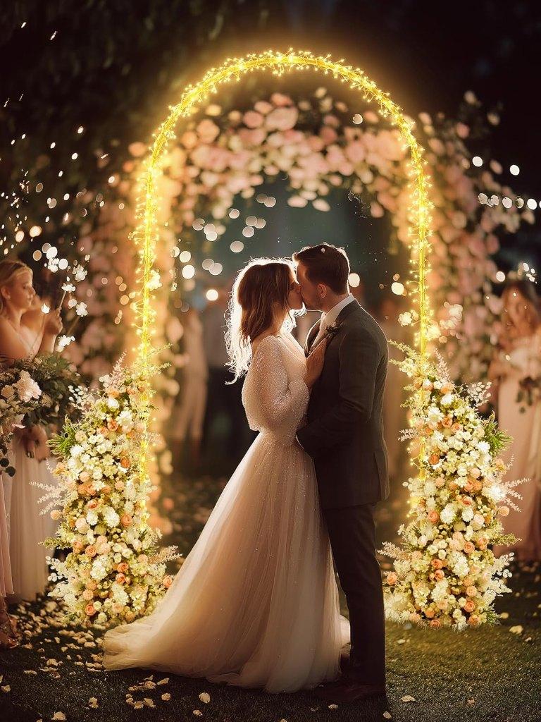 LED Verlichte Kerstboog Huwelijksboog 360 Led 10 Modi 2.3m, Diversen, Kerst, Ophalen of Verzenden, Nieuw