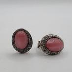 Oorclips met rose quartz, Ophalen of Verzenden, Overige materialen, Oorbellen