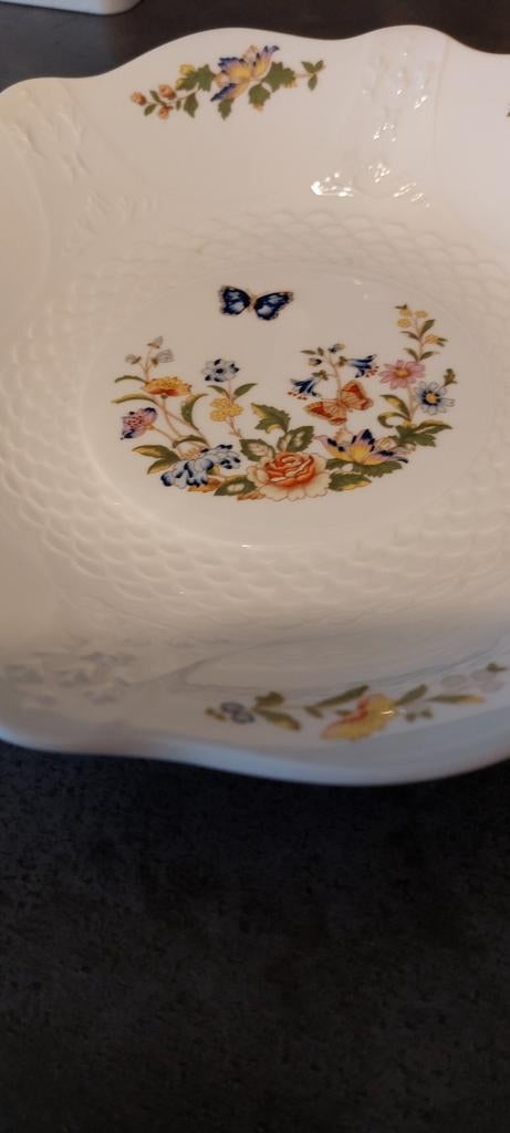 Engelse Aynsley schaal met bloemen/Cottage Garden serie, Ophalen