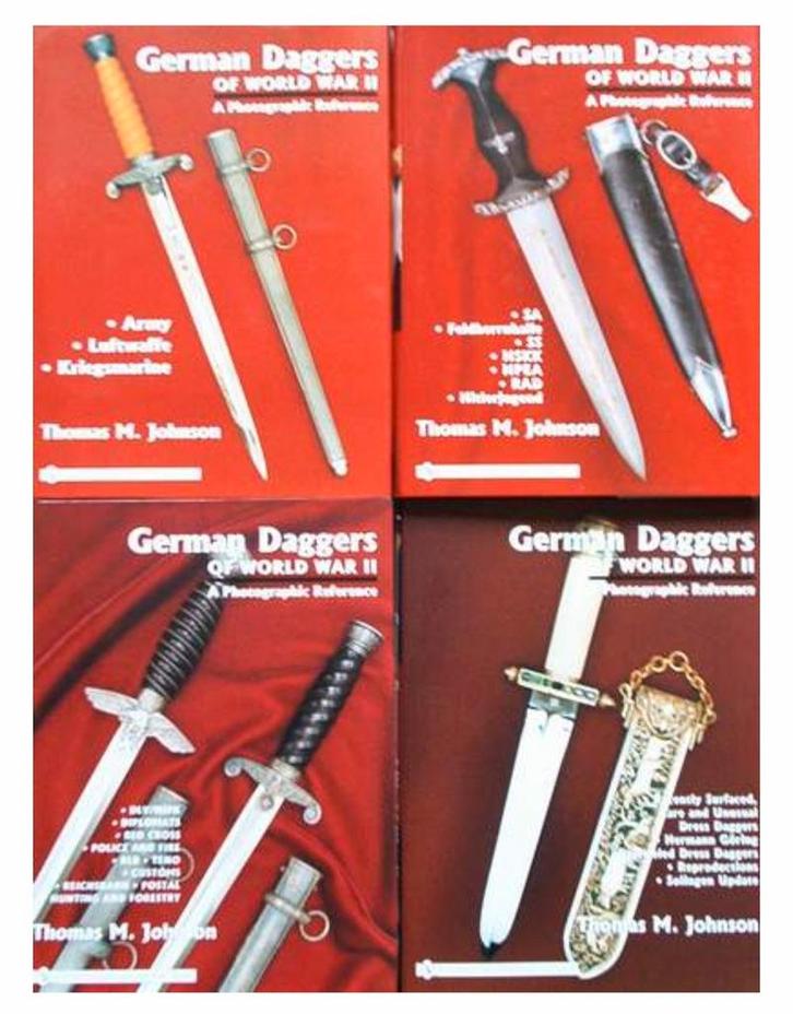 Gezocht: Duitse Dolken WO2 - 4 Delen (Thomas M. Johnson), Boeken, Oorlog en Militair, Gelezen, Landmacht, Tweede Wereldoorlog