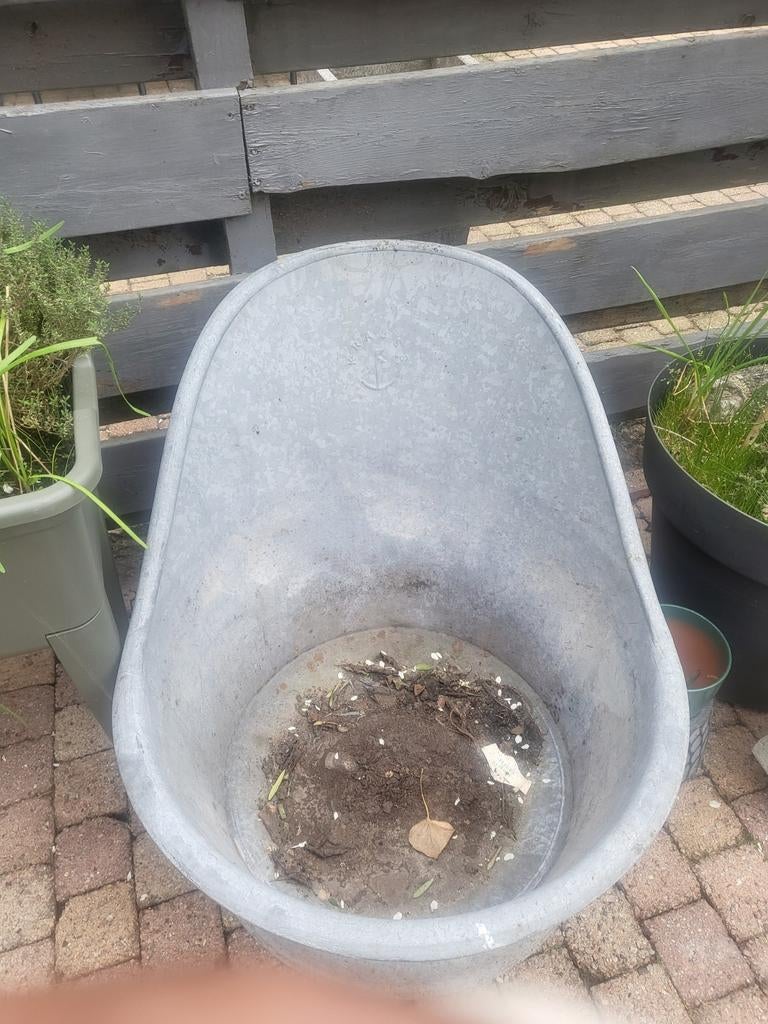 Zinken badkuip Kraus voor in de tuin, Tuin en Terras, Gebruikt, Ophalen of Verzenden, Metaal, Tuin