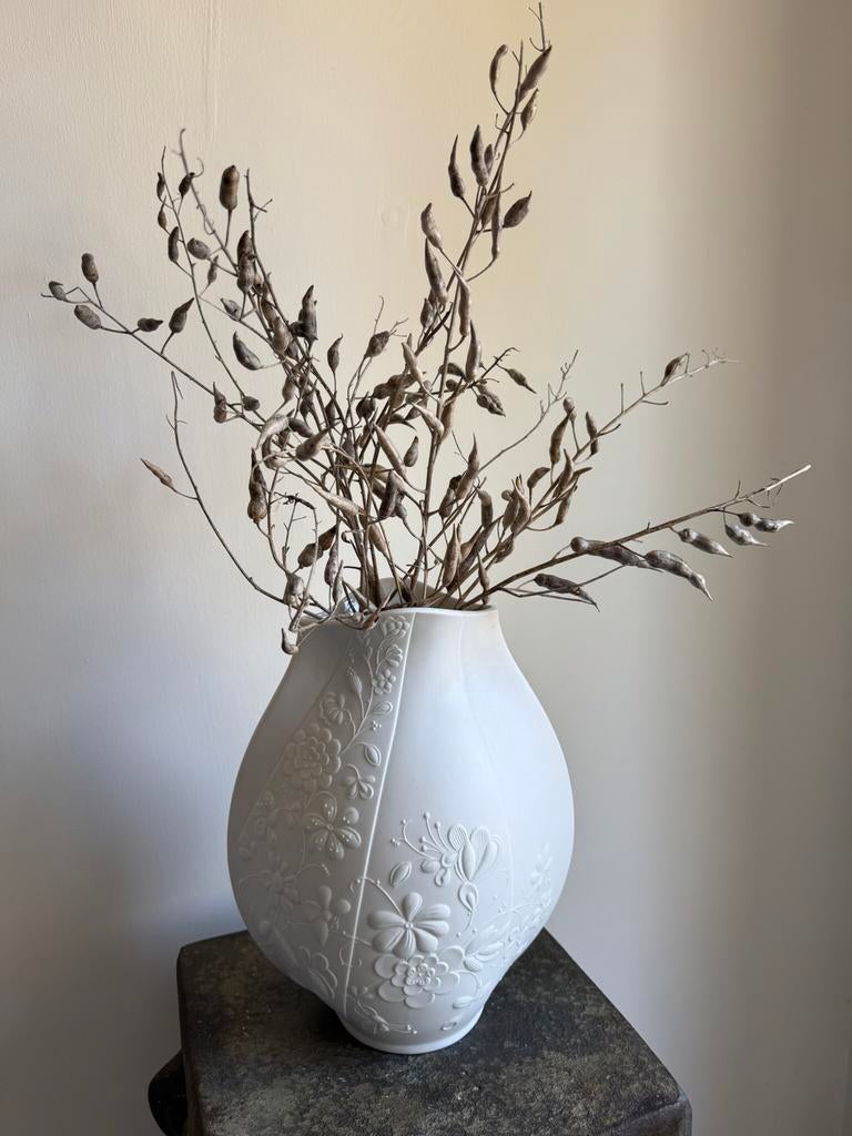 Gróte Witte Biscuit Vintage vaas A Kaiser porselein UNIEK, Ophalen of Verzenden