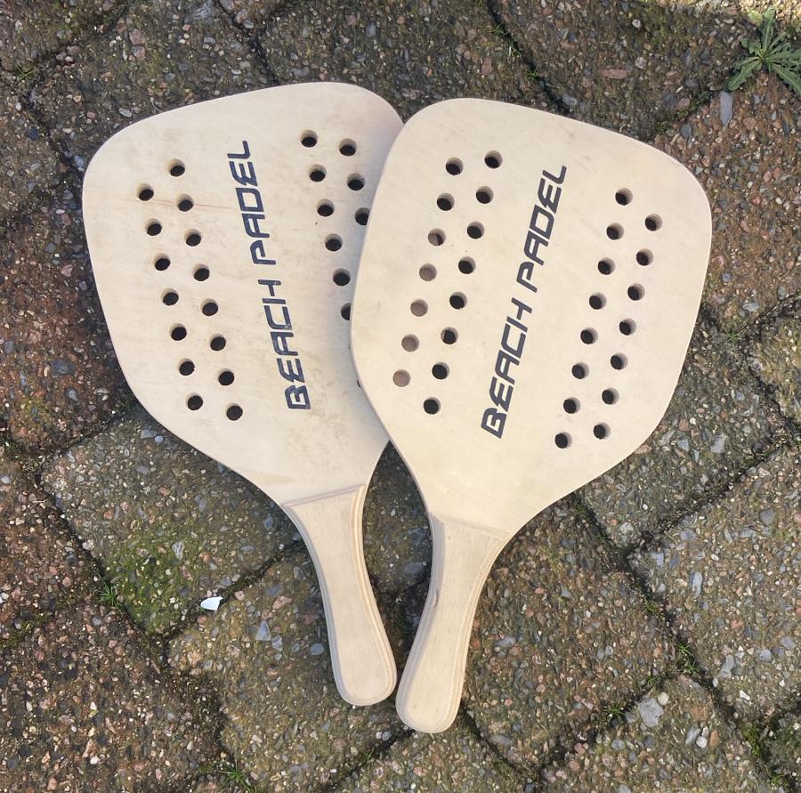 Houten beach padelset, Ophalen of Verzenden, Gebruikt, Padelracket