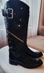 Zwarte lak leren laarzen Sendra maat 40, Zwart, Ophalen of Verzenden, Gedragen, Hoge laarzen