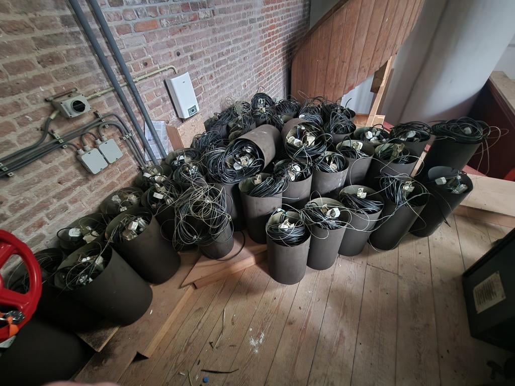 Industriële kerk lampen - 54 stuks, Ophalen of Verzenden