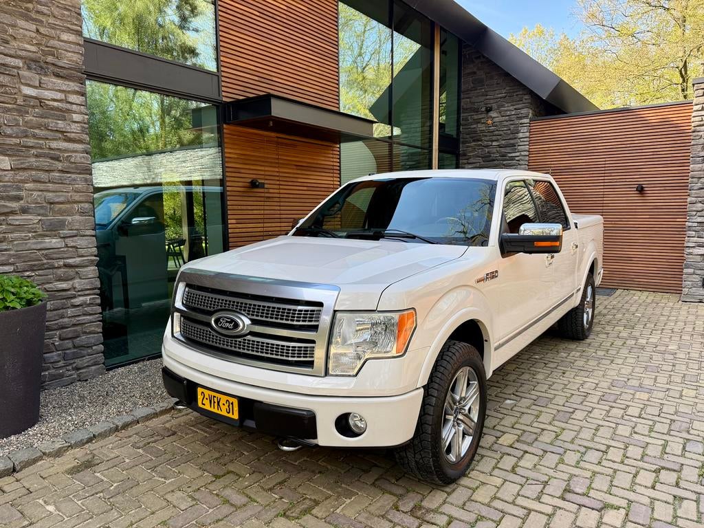Ford F150 5.4L V8 Platinum (LPG, Carplay, service) ex btw!, Automaat, 2548 kg, Wit, Leder