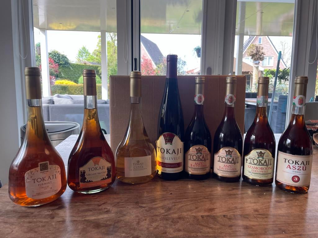 Collectie Hongaarse Tokaji Wijnen - Diverse Soorten & Jaren, Verzamelen, Wijnen, Zo goed als nieuw, Witte wijn, Overige gebieden