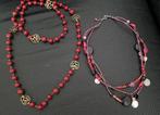 2 Miss Etam kettingen - Zo goed als nieuw, Ophalen of Verzenden, Zo goed als nieuw, Rood, Overige materialen