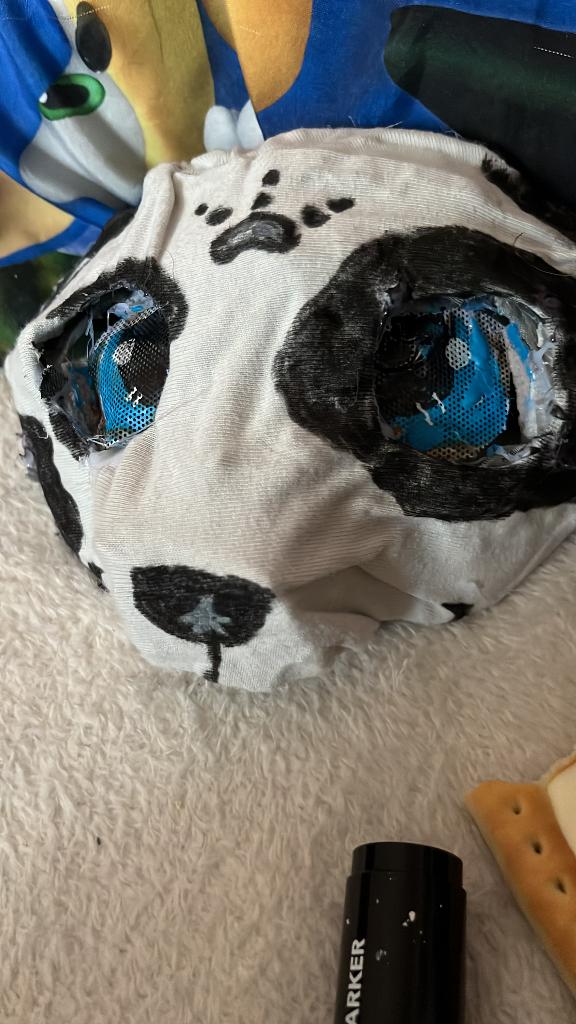 Therian panda mask!, Verzenden, Zo goed als nieuw, Accessoires
