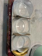 Glazen schaaltjes met gouden dienblad, Nieuw, Ophalen of Verzenden, Overige stijlen, Glas