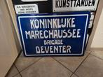 Emaille reclamebord marechaussee Deventer, Ophalen of Verzenden, Gebruikt, Reclamebord