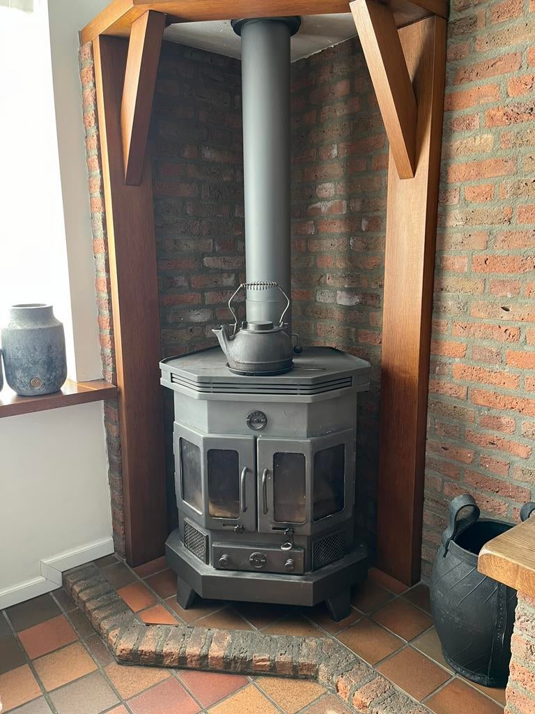 Barbas rosolo 80 hout/kolenkachel, Huis en Inrichting, Kachels, Ophalen, Gebruikt, Houtkachel, Vrijstaand